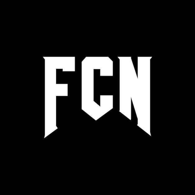 Diseño de logotipo de letra FCN para una empresa de tecnología Diseño de Logotipo FCN combinación de colores blanco y negro FCN logotipo FCN vector FCN diseño FCN icono FCN alfabeto FCN tipografía diseño de logotipo