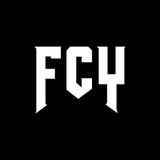 Diseño de logotipo de letra FCY para la compañía tecnológica FCY diseño de logotipo combinación de colores blanco y negro FCY logotipo FCY vector FCY diseño FCY icono FCY alfabeto FCY tipografía diseño de logo FCY