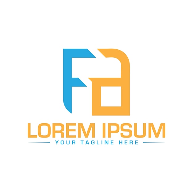 Diseño de logotipo de letra FD Diseño de logotipo FD DF único y profesional