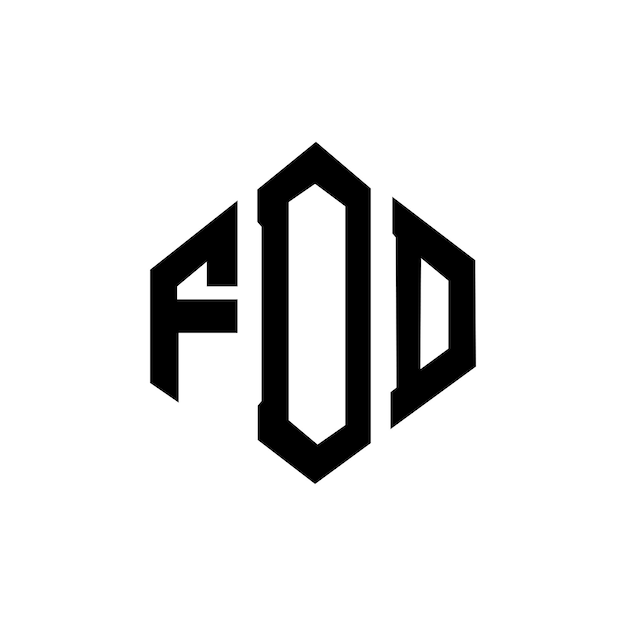 Diseño de logotipo de letra FDD con forma de polígono FDD polígono y forma de cubo diseño de logotipo FDD hexágono modelo de logotipo vectorial colores blanco y negro FDD monograma de negocios y logotipo de bienes raíces