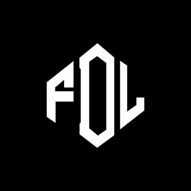 Diseño del logotipo de la letra FDL con forma de polígono FDL poligono y forma de cubo diseño del logotipo FDL hexágono modelo de logotipo vectorial colores blanco y negro FDL monograma negocio y logotipo de bienes raíces