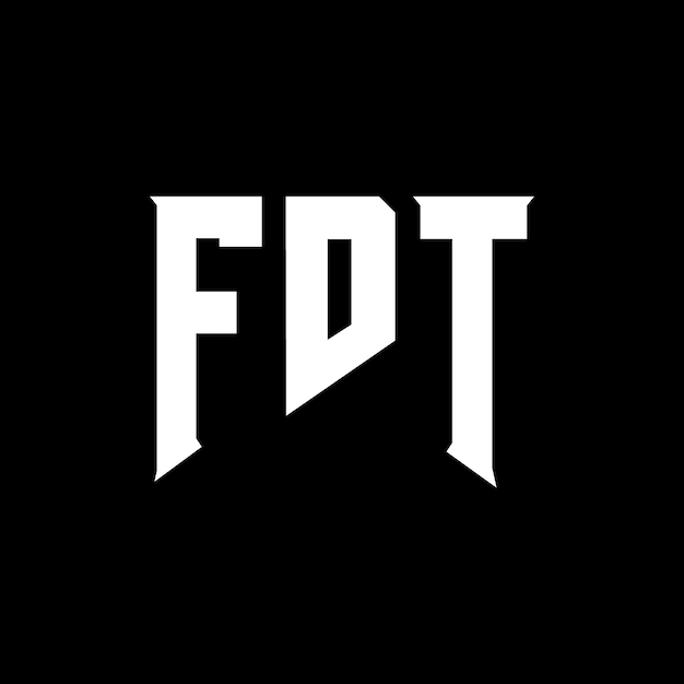 Diseño de logotipo de letra FDT para una empresa de tecnología Diseño del logotipo FDT combinación de colores blanco y negro Logotipo FDT vector FDT diseño Icono FDT alfabeto FDT tipografía Diseño del Logotipo
