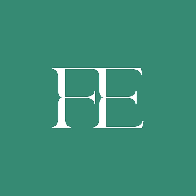 Diseño del logotipo de la letra FE