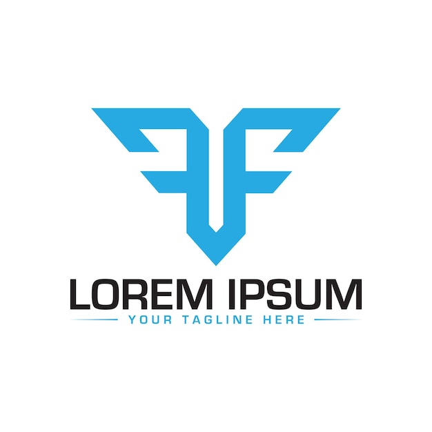 Diseño del logotipo de la letra FF Diseño único y profesional del logotipo de la letra