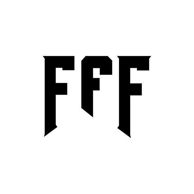 Diseño de logotipo de letra FFF para la empresa de tecnología Diseño de Logotipo FFF combinación de colores blanco y negro FFF logotipo FFF vector FFF diseño FFF icono FFF alfabeto FFF tipografía diseño de logotipo