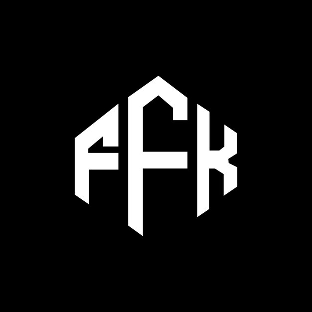 Diseño del logotipo de la letra FFK con forma de polígono FFK polígono y forma de cubo diseño del logotipo FFK hexágono modelo de logotipo vectorial colores blanco y negro FFK monograma logotipo de negocios e inmobiliario