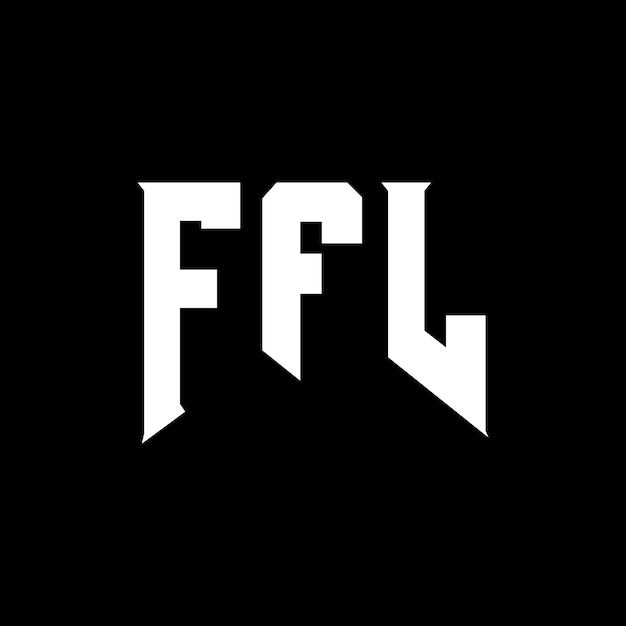 Diseño de logotipo de letra FFL para una empresa de tecnología Diseño del logotipo FFL combinación de colores blanco y negro Logotipo FFL Vector FFL Diseño del icono FFL Alfabeto FFL Tipo de logotipo Diseño