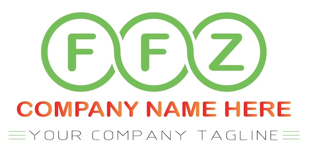 Diseño de logotipo de letra FFZ