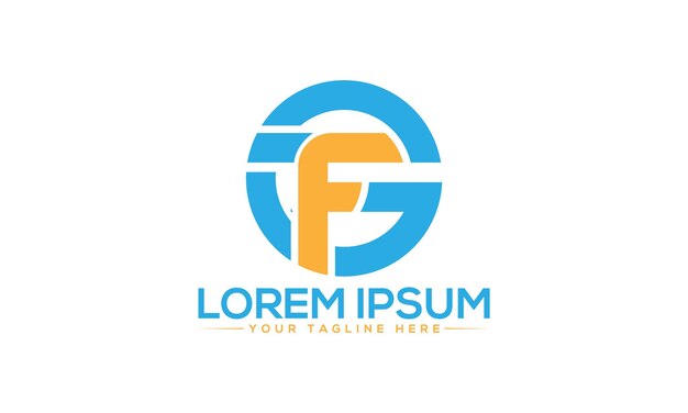 Diseño de logotipo de letra FG Vector de diseño de logotipo de letra único y profesional