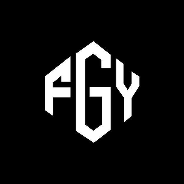 Diseño de logotipo de letra FGY con forma de polígono FGY poligono y forma de cubo diseño de logotipo FGY hexágono patrón de logotipo vectorial colores blanco y negro FGY monograma logotipo de negocios e inmobiliario