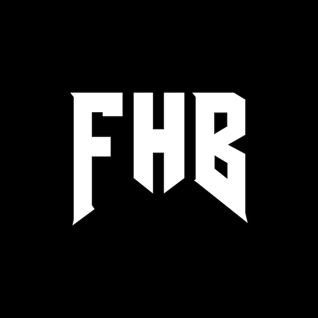 Diseño de logotipo de letra FHB para una empresa de tecnología Diseño del logotipo FHB combinación de colores blanco y negro FHB diseño de vector FHB icono FHB alfabeto FHB tipografía diseño del logotipo