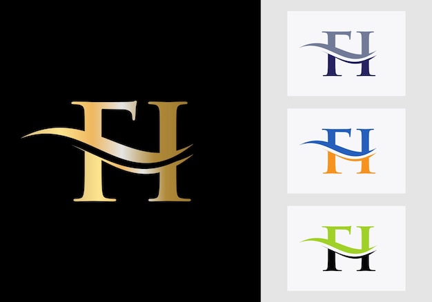 Diseño de logotipo de letra FI. Símbolo del logotipo FI