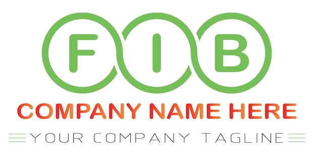 Diseño del logotipo de la letra FIB