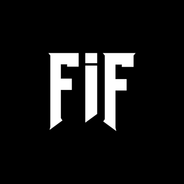 Diseño de logotipo de letra FIF para una empresa de tecnología Diseño de Logotipo FIF combinación de colores blanco y negro FIF logotipo FIF vector FIF diseño FIF icono FIF alfabeto FIF tipografía diseño de logotipo