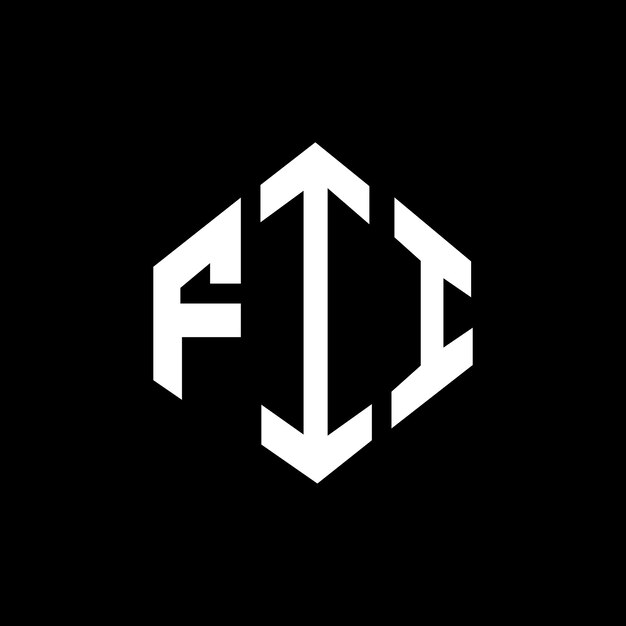 Diseño del logotipo de la letra FII con forma de polígono FII diseño del logotipo en forma de póligono y cubo FII hexágono plantilla del logotipo vectorial colores blanco y negro FII monograma de negocios y logotipo inmobiliario