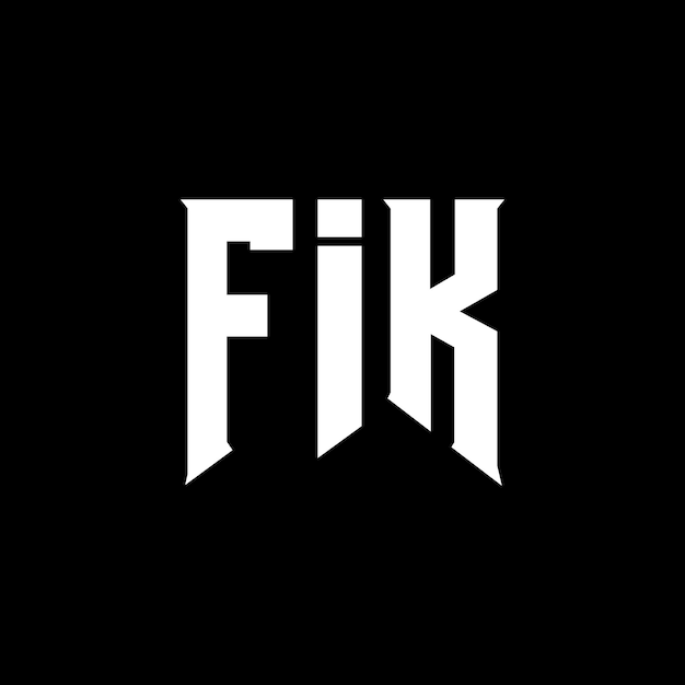 Diseño de logotipo de letra FIK para una empresa de tecnología Diseño de Logotipo FIK combinación de colores blanco y negro FIK logotipo FIK vector FIK diseño Icono FIK alfabeto FIK tipografía diseño de logotipo
