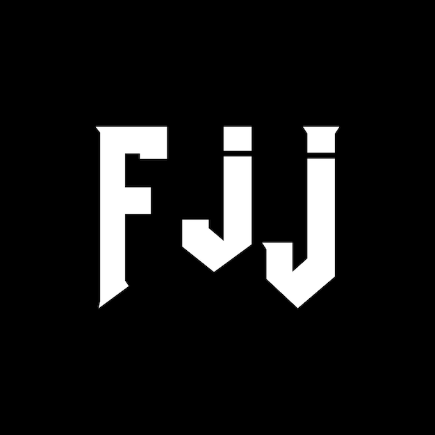 Diseño de logotipo de letra FJ para una empresa de tecnología Diseño del logotipo FJ Diseño de combinación de colores blanco y negro FJ Logotipo FJ Vector FJ diseño Icon FJ FJ Alfabeto FJ Tipografía Diseño del Logotipo