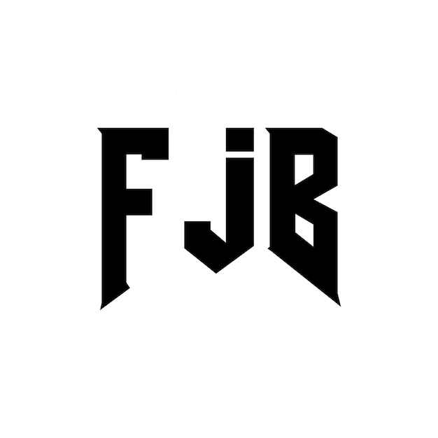 Diseño de logotipo de letra FJB para una empresa de tecnología Diseño del logotipo FJB Combinación de colores blanco y negro Logo FJB Vector FJB Diseño del icono FJB Alfabeto FJB Tipografía Diseño del Logotipo