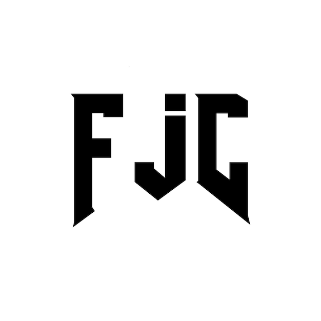 Diseño de logotipo de letra FJC para una empresa de tecnología Diseño del logotipo FJC combinación de colores blanco y negro FJC logotipo Vector FJC diseño FJC icono FJC alfabeto FJC tipografía diseño del logotipo