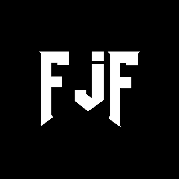 Diseño de logotipo de letra FJF para una empresa de tecnología Diseño del logotipo FJF combinación de colores blanco y negro FJF diseño de logotipo vector FJF FJF icono FJF alfabeto FJF tipografía diseño del logotipo