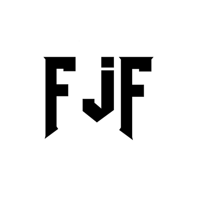 Diseño de logotipo de letra FJF para una empresa de tecnología Diseño del logotipo FJF combinación de colores blanco y negro FJF diseño de logotipo vector FJF FJF icono FJF alfabeto FJF tipografía diseño del logotipo