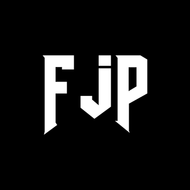 Diseño de logotipo de letra FJP para una empresa de tecnología Diseño de Logotipo FJP combinación de colores blanco y negro FJP logotipo FJP vector FJP diseño FJP icono FJP alfabeto FJP tipografía diseño de logotipo
