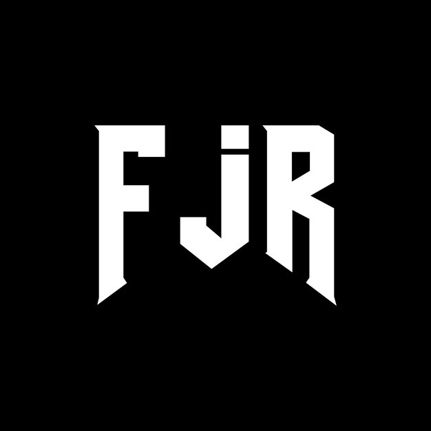 Diseño de logotipo de letra FJR para la compañía de tecnología Diseño de Logotipo FJR Combinación de colores blanco y negro Logo FJR Vector FJR Diseño del icono FJR Alfabeto FJR Tipografía Diseño del logotipo