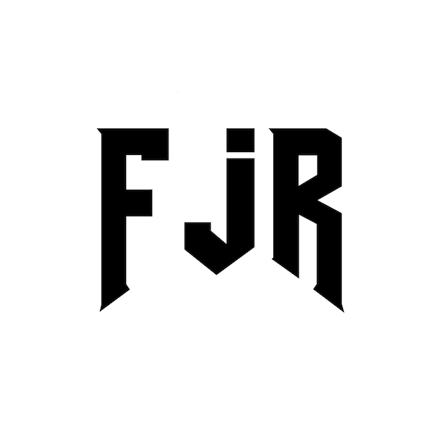 Diseño de logotipo de letra FJR para la compañía de tecnología Diseño de Logotipo FJR Combinación de colores blanco y negro Logo FJR Vector FJR Diseño del icono FJR Alfabeto FJR Tipografía Diseño del logotipo
