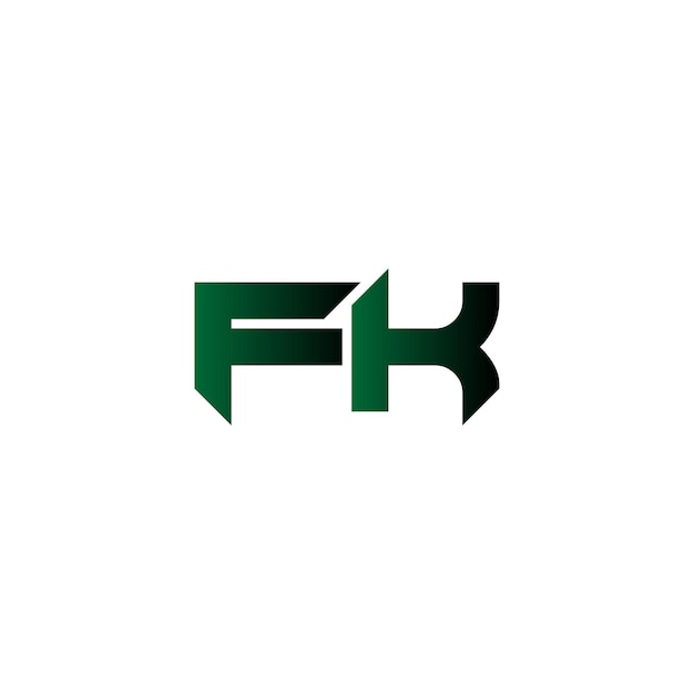 Diseño del logotipo de la letra fk