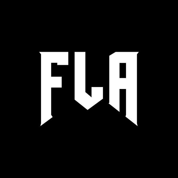 Diseño de logotipo de letra FLA para una empresa de tecnología Diseño del logotipo FLA Combinación de colores blanco y negro FLA Logotipo FLA Vector FLA Diseño del icono FLA Alfabeto FLA Tipografía diseño del logotipo