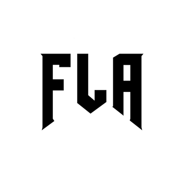 Diseño de logotipo de letra FLA para una empresa de tecnología Diseño del logotipo FLA Combinación de colores blanco y negro FLA Logotipo FLA Vector FLA Diseño del icono FLA Alfabeto FLA Tipografía diseño del logotipo