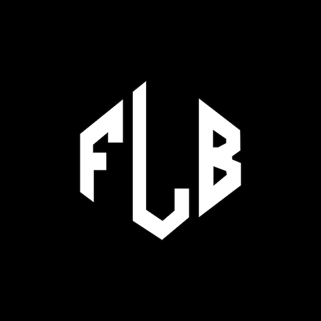 Diseño de logotipo de letra FLB con forma de polígono FLB polígono y forma de cubo diseño de logotipo FLB hexágono plantilla de logotipo vectorial colores blanco y negro FLB monograma logotipo de negocios y bienes raíces