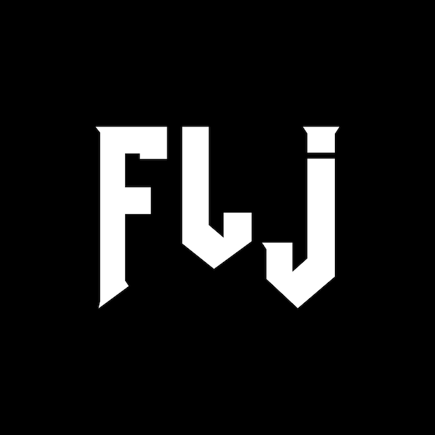 Diseño de logotipo de letra FLJ para la compañía de tecnología FLJ diseño de logotipo combinación de colores blanco y negro FLJ logotipo FLJ vector FLJ diseño FLJ icono FLJ alfabeto FLJ tipografía FLJ diseño del logotipo