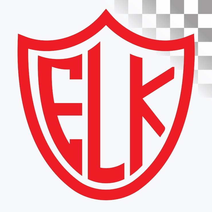 Vector diseño de logotipo de letra flk