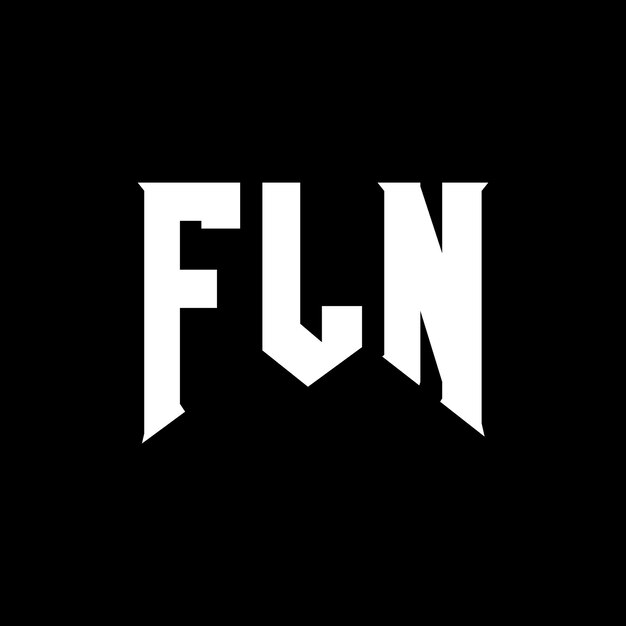 Diseño de logotipo de letra FLN para una empresa de tecnología Diseño del logotipo FLN combinación de colores blanco y negro Logotipo FLN vector diseño FLN icono FLN alfabeto FLN tipografía diseño del logotipo