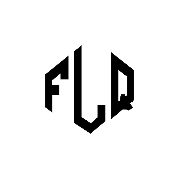 Diseño de logotipo de letra FLQ con forma de polígono FLQ polígono y forma de cubo diseño de logotipo FLQ hexágono patrón de logotipo vectorial colores blanco y negro FLQ monograma de negocios y logotipo de bienes raíces