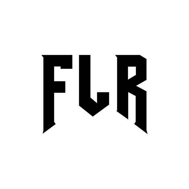 Diseño de logotipo de letra FLR para una empresa de tecnología FLR diseño de logotipo combinación de colores blanco y negro FLR logotipo FLR vector FLR diseño FLR icono FLR alfabeto FLR tipografía FLR diseño del logotipo