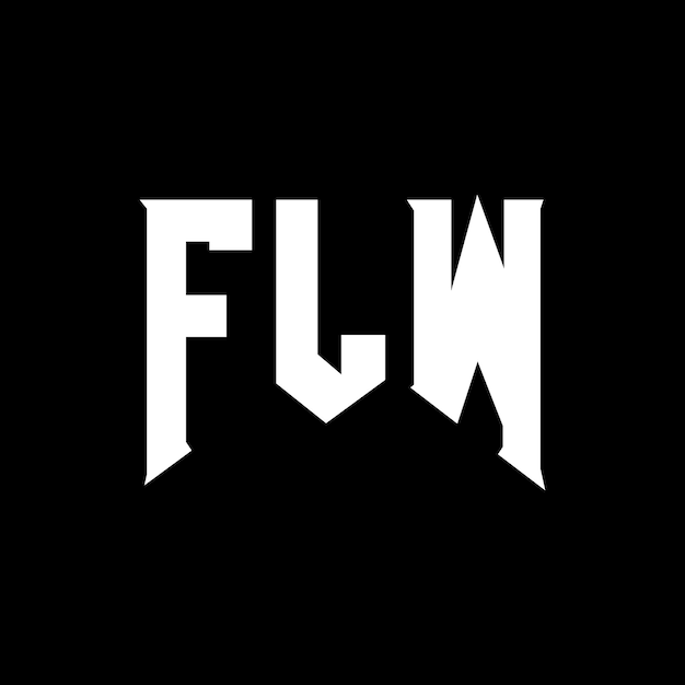 Diseño de logotipo de letra FLW para la compañía de tecnología FLW diseño de logotipo combinación de colores blanco y negro FLW logotipo FLW vector FLW diseño FLW icono FLW alfabeto FLW tipografía FLW diseño del logotipo