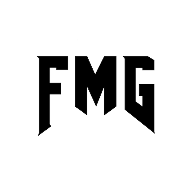 Diseño de logotipo de letra FMG para una empresa de tecnología Diseño de Logotipo FMG combinación de colores blanco y negro Diseño de diseño de logotipo FMG Vector FMG Diseño de icono FMG Alfabeto FMG Tipografía del logotipo