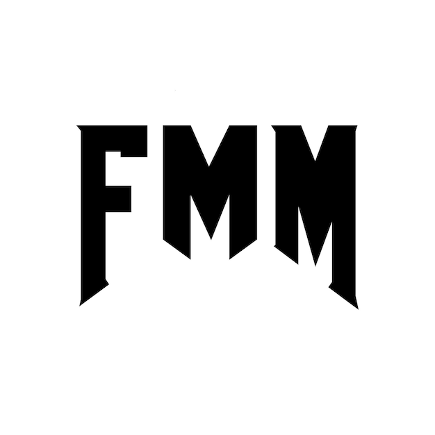 Diseño de logotipo de letra FMM para una empresa de tecnología Diseño de Logotipo FMM combinación de colores blanco y negro Diseño de diseño de logotipo FMM Vector FMM Diseño de icono FMM Alfabeto FMM Tipografía del logotipo