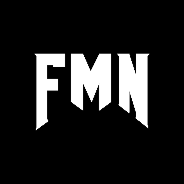 Diseño de logotipo de letra FMN para una empresa de tecnología Diseño de logótipo FMN combinación de colores blanco y negro Diseño del logotipo FMN Vector FMN Diseño del icono FMN Alfabeto FMN Tipografía del logotipo