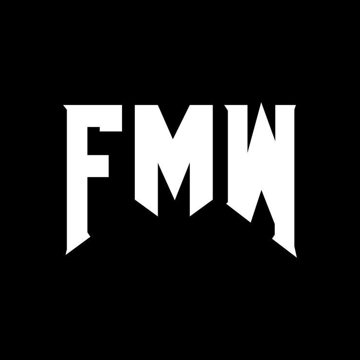 Vector diseño de logotipo de letra fmw para la compañía de tecnología diseño de logotipo fmw combinación de colores blanco y negro diseño de diseño de logotipo fmw vector fmw diseño de icono fmw alfabeto fmw tipografía del logotipo