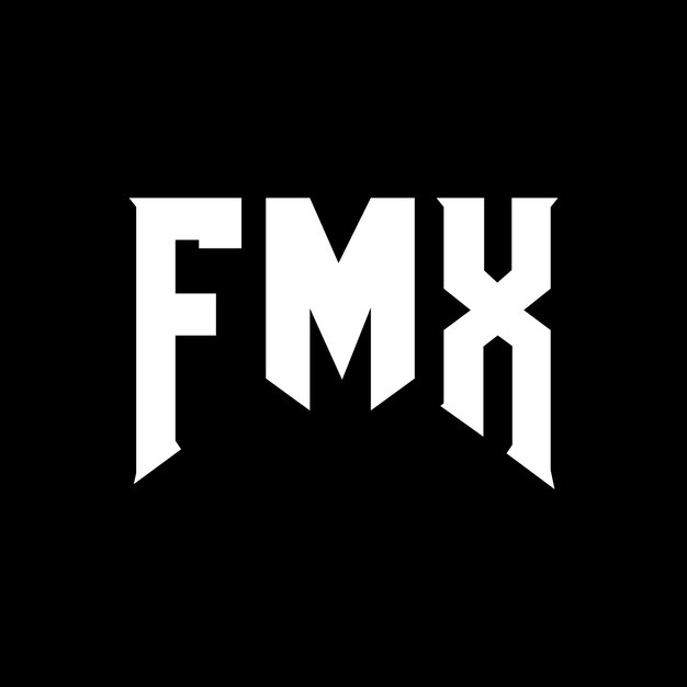 Diseño de logotipo de letra FMX para una empresa de tecnología Diseño de Logotipo FMX combinación de colores blanco y negro FMX logotipo FMX vector FMX diseño FMX icono FMX alfabeto FMX tipografía diseño de logotipo