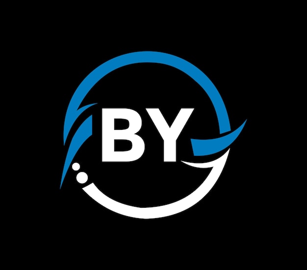 POR diseño de logotipo de letra con forma de círculo POR diseño de logotipo de forma de círculo y cubo POR negocio de monograma