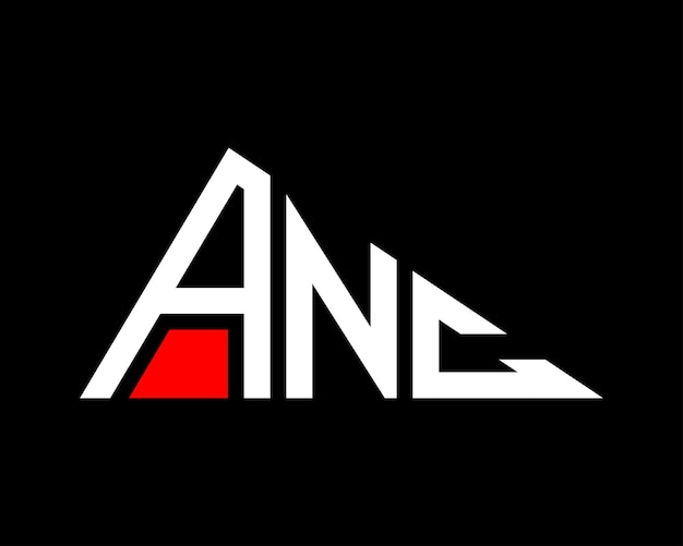 Diseño del logotipo de la letra en forma de triángulo ANC