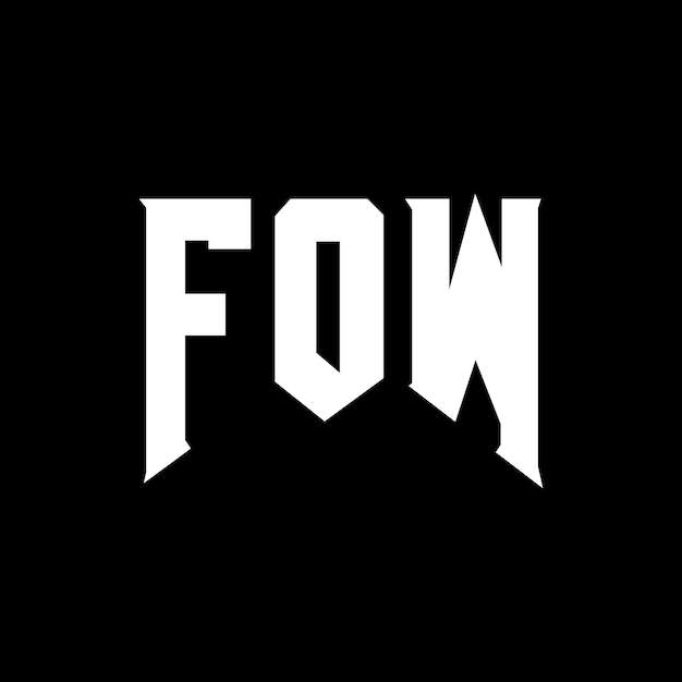 Diseño de logotipo de letra FOW para la compañía de tecnología FOW diseño de logotipo combinación de colores blanco y negro FOW logotipo FOW vector FOW diseño FOW icono FOW alfabeto FOW tipografía diseño de logotip