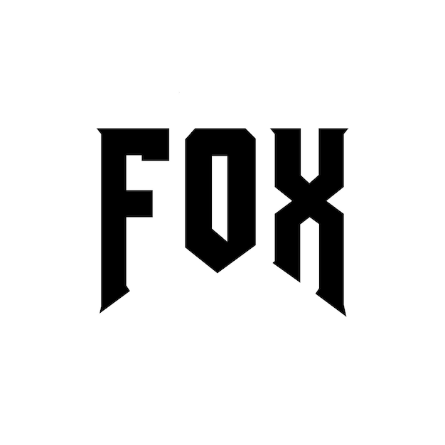 Diseño de logotipo de letra FOX para la compañía de tecnología Diseño del logotipo FOX combinación de colores blanco y negro Logotipo FOX vector Diseño del Logotipo FOX icono Alfabeto FOX tipografía
