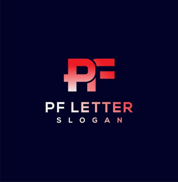 Diseño del logotipo de la letra FP con vector