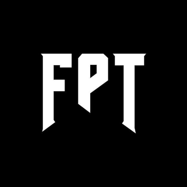 Diseño de logotipo de letra FPT para una empresa de tecnología Diseño del logotipo FPT combinación de colores blanco y negro Logotipo FPT Vector Diseño FPT Icono FPT Alfabeto FPT Tipo de diseño de logotipo
