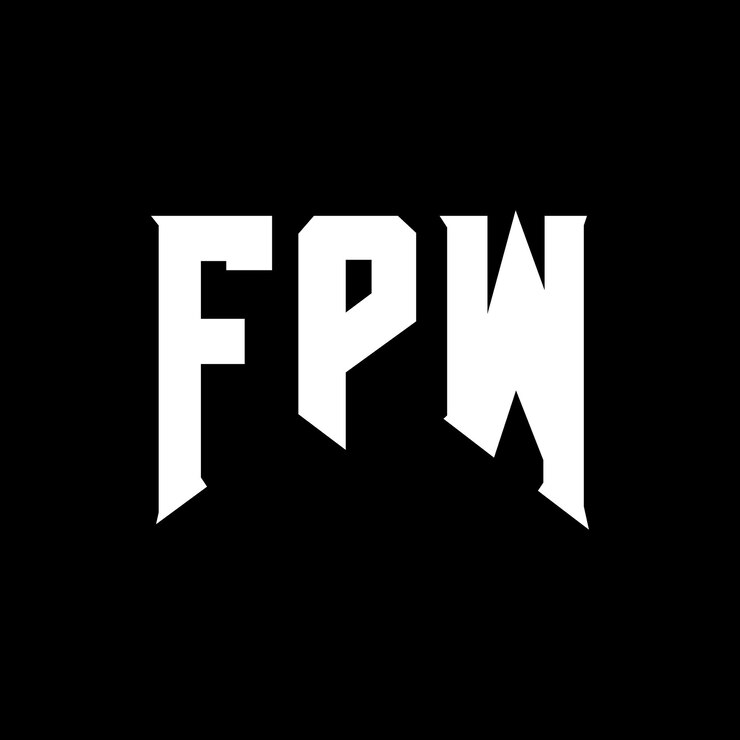 Vector diseño de logotipo de letra fpw para la compañía de tecnología fpw diseño de logotipo combinación de colores blanco y negro fpw logotipo fpw vector fpw diseño fpw icono fpw alfabeto fpw tipografía diseño del logotipo